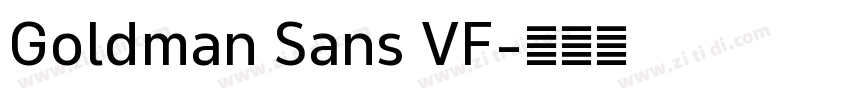 Goldman Sans VF字体转换